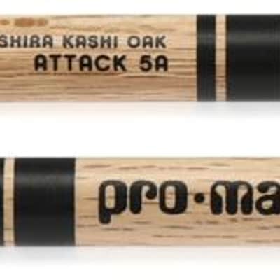 Promark Classic Attack Drumsticks - Shira Kashi Oak - 5A - Wood Tip image 1