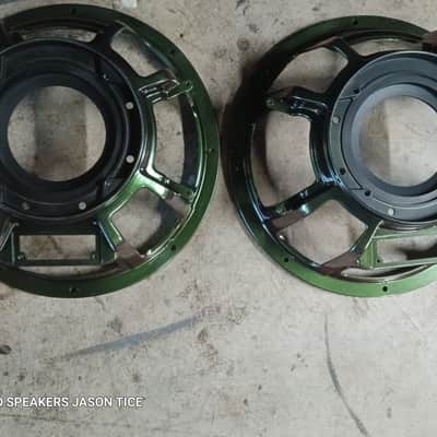 15" SPEAKER FRAMES UNIVERSITY C15 SUBWOOFER FRAMES WOOFER FRAMES SPEAKER PARTS PAIR ALUMINUM WITH CUSTOM PAINT image 2