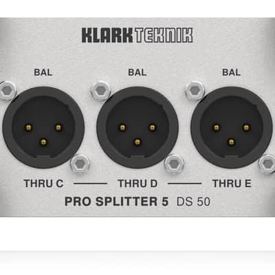 Klark Teknik DS 50 Pro Splitter 5 Passive 1-In/5-Out Signal Splitter with Extended Dynamic Range image 3