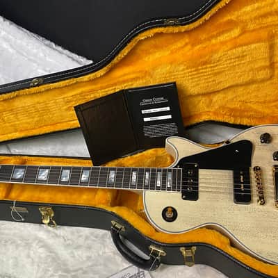 NEW ! Gibson Custom Shop Historic '54 Les Paul Custom Reissue Dealer Select - P-90's Staple Pick-Up - TV White - VOS - Authorized Dealer - Only 8.9 lbs - G07004 image 13
