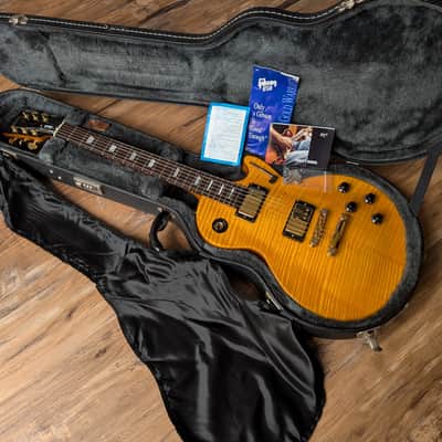 Gibson Les Paul Studio Plus 2003 Trans Amber Flame Top Very Clean W/OHSC image 2
