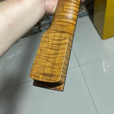 round-end stainless steel AAAA 22frets roasted flame Maple 22fret Roasted flame Maple Electric guitar neck Ebony fingerboard。suhr image 6
