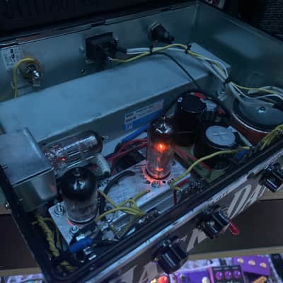 Oldmusic Jack Tube Spring Reverb Unit with Tremolo Fender Reverb tank Surf DRIP sound Reverberation Slicer Stutter Tube overdrive full tube CUSTOM SHOP Unique 1 of 1 image 9