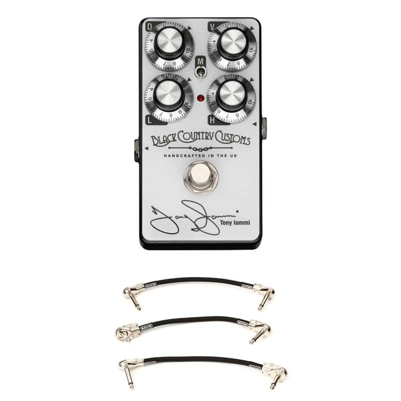 Laney Black Country Customs TI-Boost Tony Iommi Signature Boost Pedal with 3 Patch Cables image 1