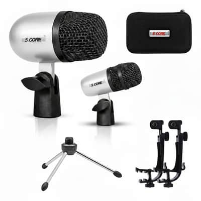 5 Core Conga Mic Snare Tom Set Professional XLR Cardioid Condenser Instrument Microphone Kit image 1