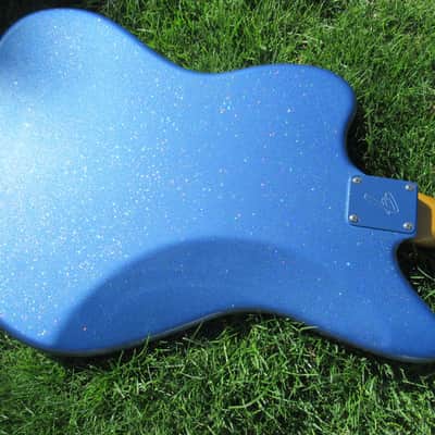Jazzmaster Guitar 60s Style Handmade Lightweight P90 Custom Lake Placid Blue Rainbow Flake Nitro image 22