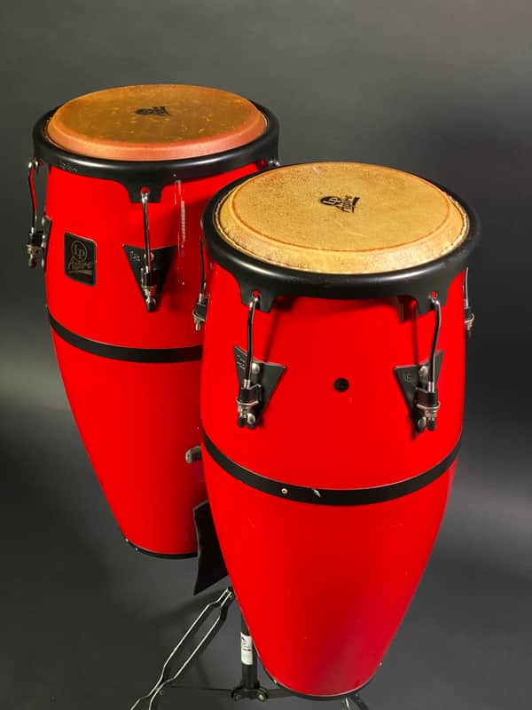 Aspire Fiberglass Congas - Mid 2010’s - Bright Red image 1