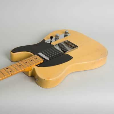 Fender Telecaster Solid Body Electric Guitar (1952), ser. #0691, original brown hard shell case. image 7