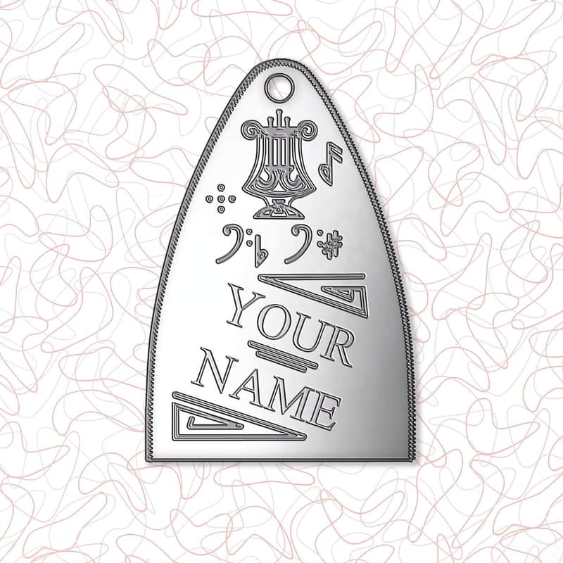 MONO-PLAK PRS-Sized Custom Engraved Name  USA-Made Truss Rod Cover- Brushed Aluminum image 1