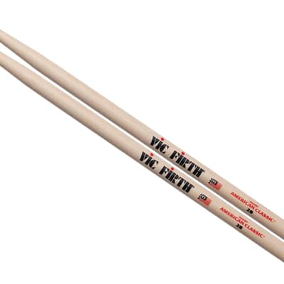 Vic Firth 2B American Classic Drum Sticks - 6 Pairs with Austin Bazaar Polishing Cloth image 2