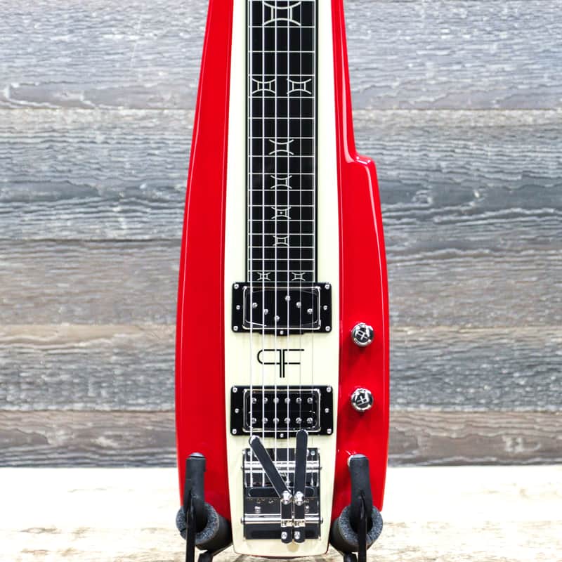 Duesenberg Alliance Series Paul Franklin Red & Vintage White Lapsteel w/Case image 1