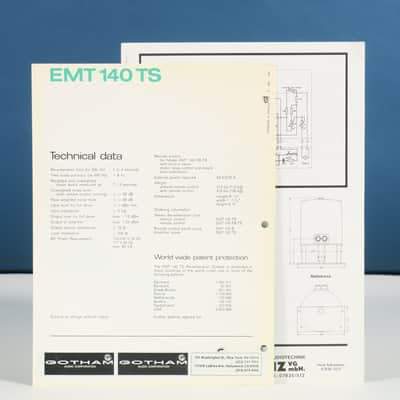 EMT 140 TS Reverberation Unit original brochure and technical information about the remote controller 140RK image 2