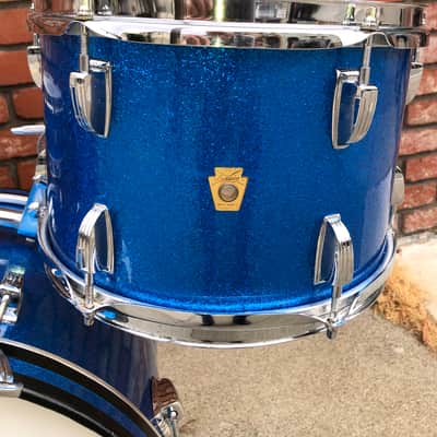Ludwig Jazette 1970’s - Blue Sparkle Drum Kit with 18” Bass Drum image 2