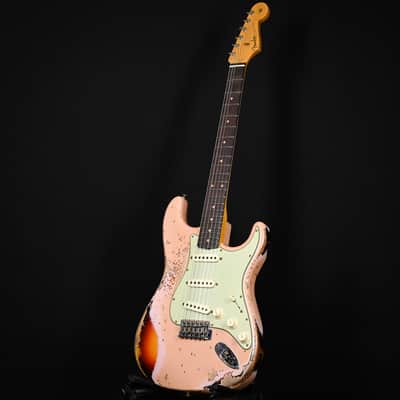 Fender Custom Shop Limited Edition '59 Stratocaster Super Heavy Relic- Aged Dirty Shell Pink/ Chocolate 3 Tone Sunburst 2025 (CZ586151) image 12