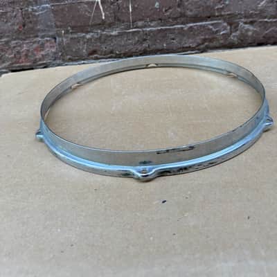 Unbranded 13" 6-Lug Snare Side (Bottom) Drum Hoop Rim Chrome Steel - No Snare Cord Slots image 10