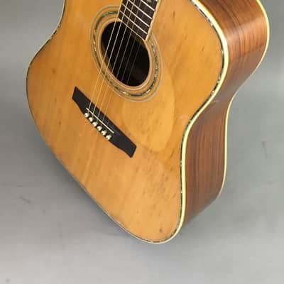 Vintage MIJ Canyon T40 Dreadnought Acoustic Guitar 1970s Natural Solid Spruce Top Martin D40 Style Axe image 11
