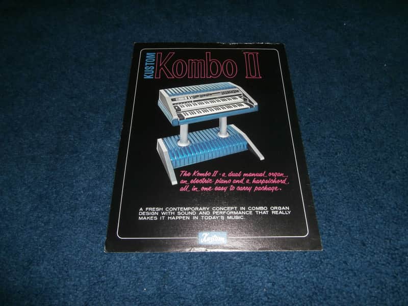 Vintage 1960's Kustom Kombo II Organ / Piano Tuck and Roll Flyer! RARE! image 1