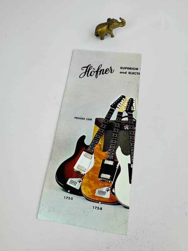 Hofner Superior Electric Bass & Electric Guitars Foldout Brochure (1965) image 1
