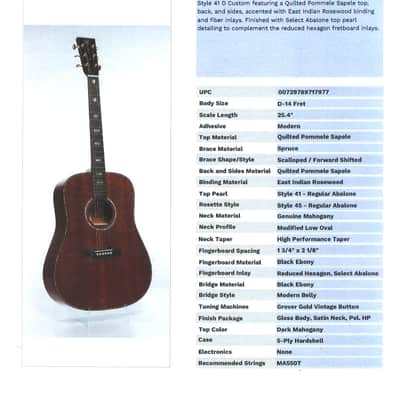 Martin Custom Shop Quilted Pommele Sapele D-41 Style 2026 Natural image 19