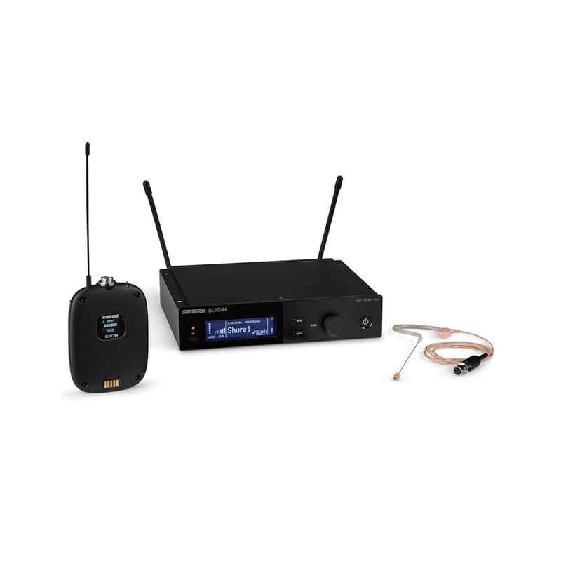 Shure SLXD14+/85M Wireless System - Includes SLXD4+ Receiver, SLXD1+ Bodypack with WL185M Lavalier Mic, Bluetooth Monitoring, Feedback Reduction, WWB and Mobile App Control, G57 Band image 1