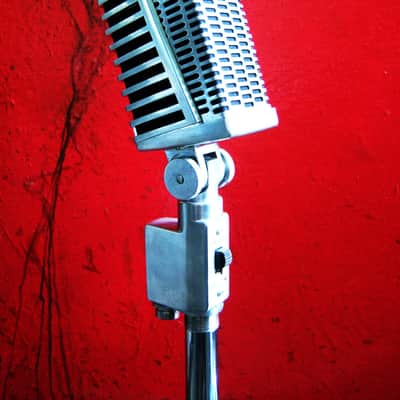 Vintage 1960's Calrad DM16 H.L Dual Z dynamic microphone w cable and box Olson Lafayette prop display image 14