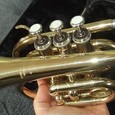 Rare Jupiter Pocket Trumpet in Branded Hardcase c1980s/90s - Working well with dented Bell - Bargain offer ! image 9