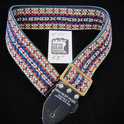 Vintage 1960s 1970s ACE Style Guitar Strap Woven Hippie Fabric Strap Beautiful Original Not Reissue image 1