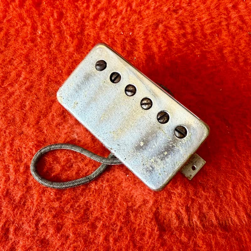 Gibson T-Top Pat number humbucker pickup c 1974 - Chrome original vintage USA patent no PAF image 1