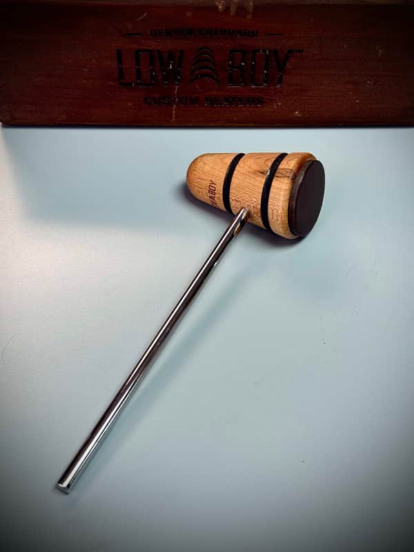 Low Boy Beaters Leather Daddy -Natural w/ Black Stripes image 1