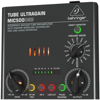 Behringer MIC500USB Vacuum Tube Preamplifier image 4