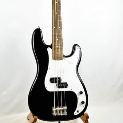 Fender Standard Precision Bass Black P Bass Ceramic Pickup Laurel Fretboard image 4