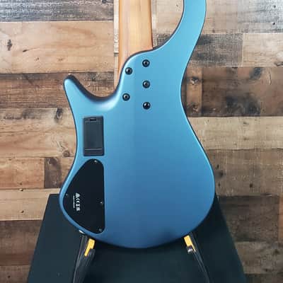 Ibanez EHB1005F Fretless 5-string Bass Guitar, Artic Ocean Matte, Gig Bag, 775 image 11