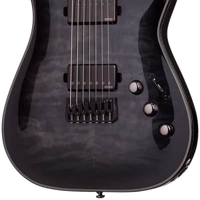 Schecter Hellraiser Hybrid C-7 Trans Black Burst image 1