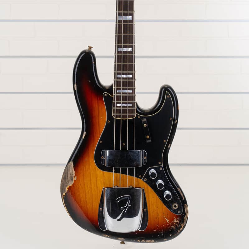 Fender Custom Shop '64 Jazz Bass Heavy Relic Limited Edition 4-String Bass Guitar, Rosewood Fingerboard, 3-Color Sunburst image 1