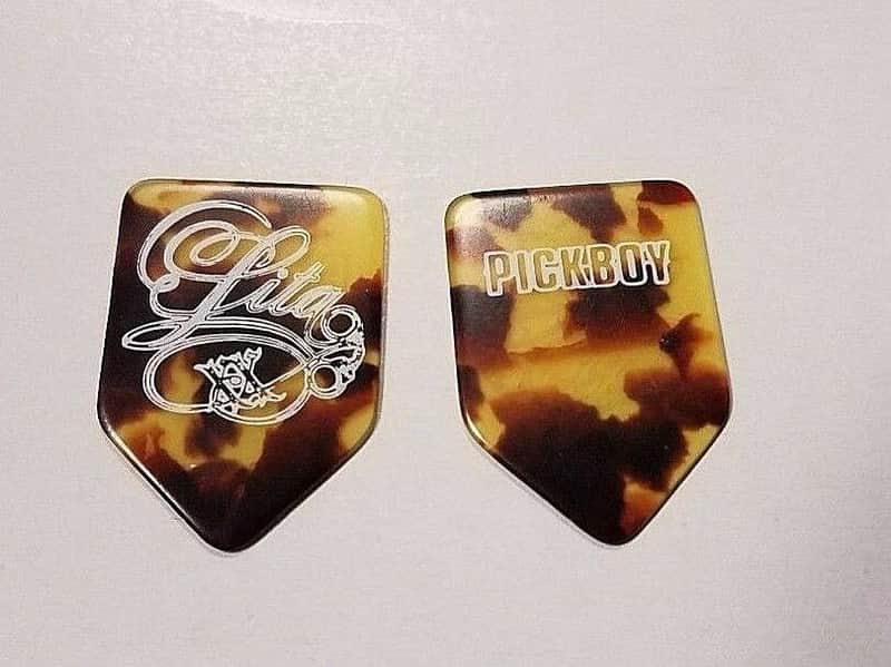 2 x Pickboy Lita Ford 'Home plate' #330 design Guitar Picks image 1