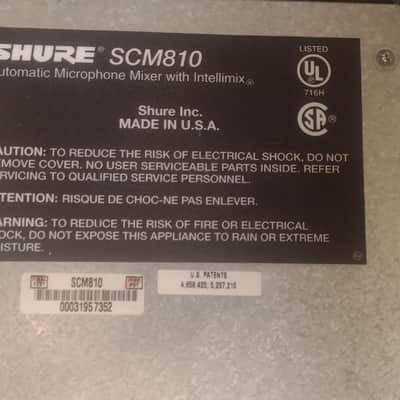 Shure SCM800 8-Channel Mic/Line Level Mixer with EQ 2010s - Black image 6
