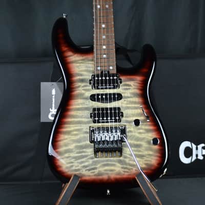 Charvel MJ San Dimas Style 1 HSH PF QM FR with Case - Midnight Glow image 1