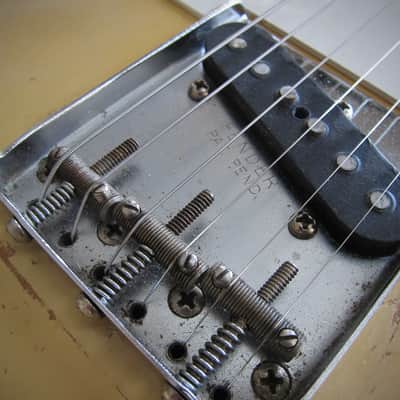 Fender "Esquire" Spanish Electric Solid Body Electric Guitar Original Brown Case Circa-1960-Blonde Lacquer Ash Body image 17