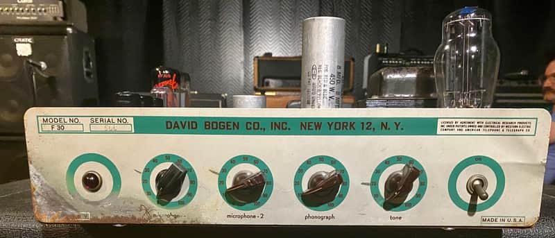 Vintage Restored David Bogen F30 Guitar Tube Amp Head image 1