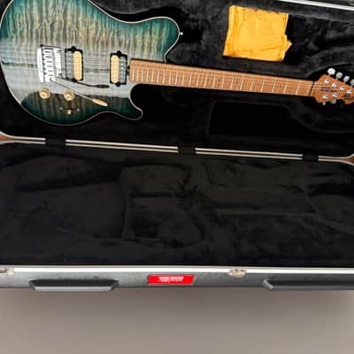 Ernie Ball Music Man Axis Supersport 2021 - Yucatan Blue Quilt image 7