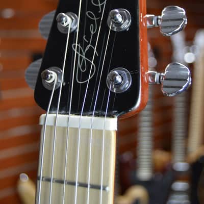 G-Sharp OF-1 Travel Guitar, Natural Mahogany (g# tuning, comes w/ gig bag) image 4