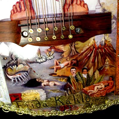 Art Guitar "FRIDA KAHLO" by the Artiste El Daga  Collage NFT Opportunity. Non Fungible Token Bitcoin image 7