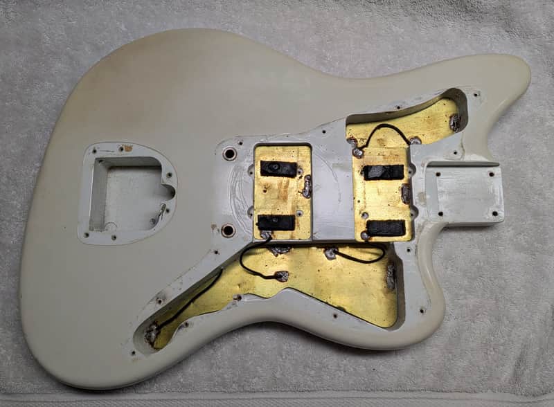 Authentic 1965 Fender JAZZMASTER Body with Vintage Parker BODY-GUARD Shield image 1