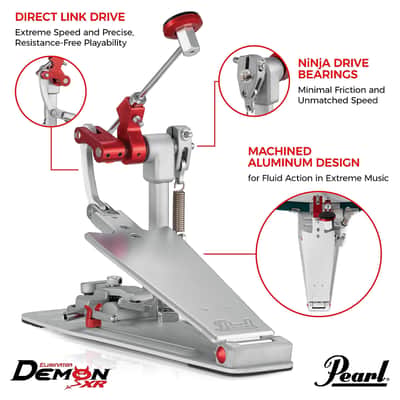 Pearl Demon Xr Direct-Drive Single Bass Drum Pedal (P3500D) image 3
