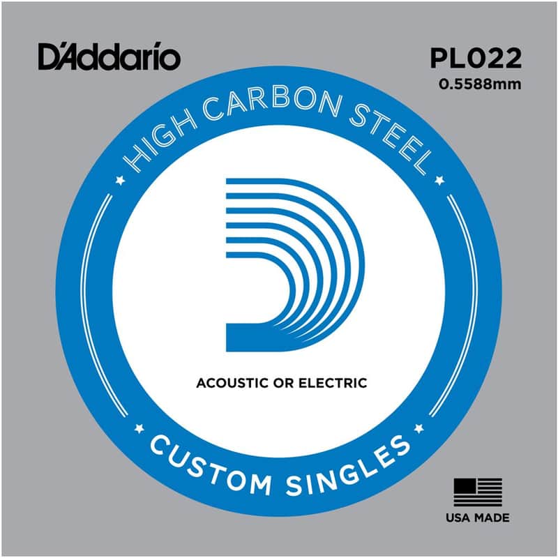 D'Addario Single Plain Steel .022 String image 1