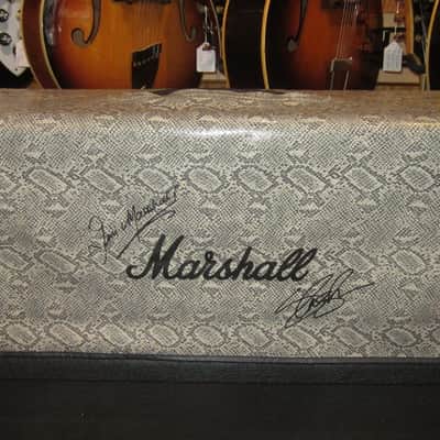 2010 Marshall Slash Limited Edition AFD100 Signature Amplifier Black w/ Original Snakeskin Cover image 3