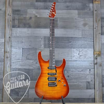 Tom Anderson Angel with Hardshell Case - Fire Burst with Binding image 3