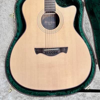 Tagima Olive Grace EQ-NTOP Acoustic Guitar w/HS Case - Natural Finish - B stock image 2