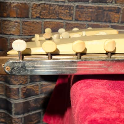 Vintage 1950s National Grand Console Double Neck Lap Steel Guitar White/Black w/ OHSC image 9
