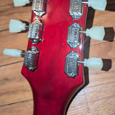 Epiphone Les Paul Standard 50’s Guitar in Bourbon Burst over a Flame Maple Top with Locking Hard Shell Case (with key). Very Good Condition. Fresh professional set up. Made in 2020. image 9